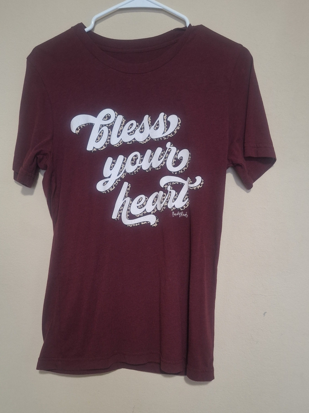 Bless Your Heart Graphic Tee - Unbranded Burgundy Women’s Top